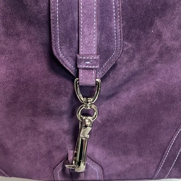 Coach Purple Suede Shoulder Bag - Picture 2 of 10